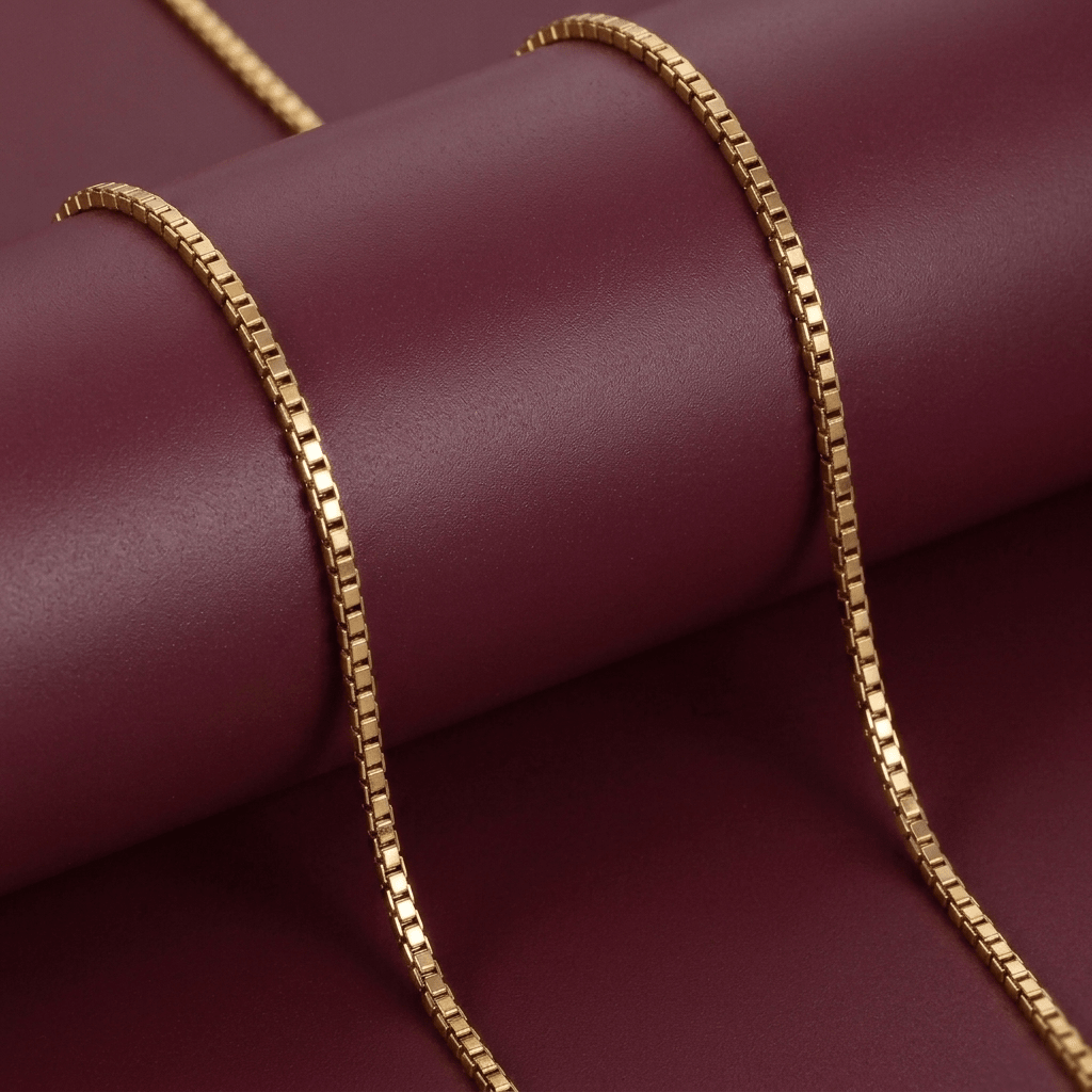 Box Chain - Foramour Jewels - 18K Gold Plated - Sweat, water proof