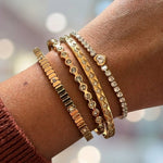 Bracelet Stack of 4 - Foramour Jewels - 18K Gold Plated - Sweat, water proof