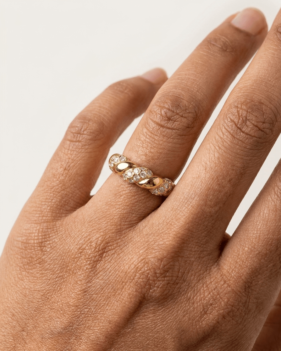 Braids - Ring - Foramour Jewels - 18K Gold Plated - Sweat, water proof