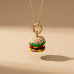 Burger - Charm - Foramour Jewels - 18K Gold Plated - Sweat, water proof