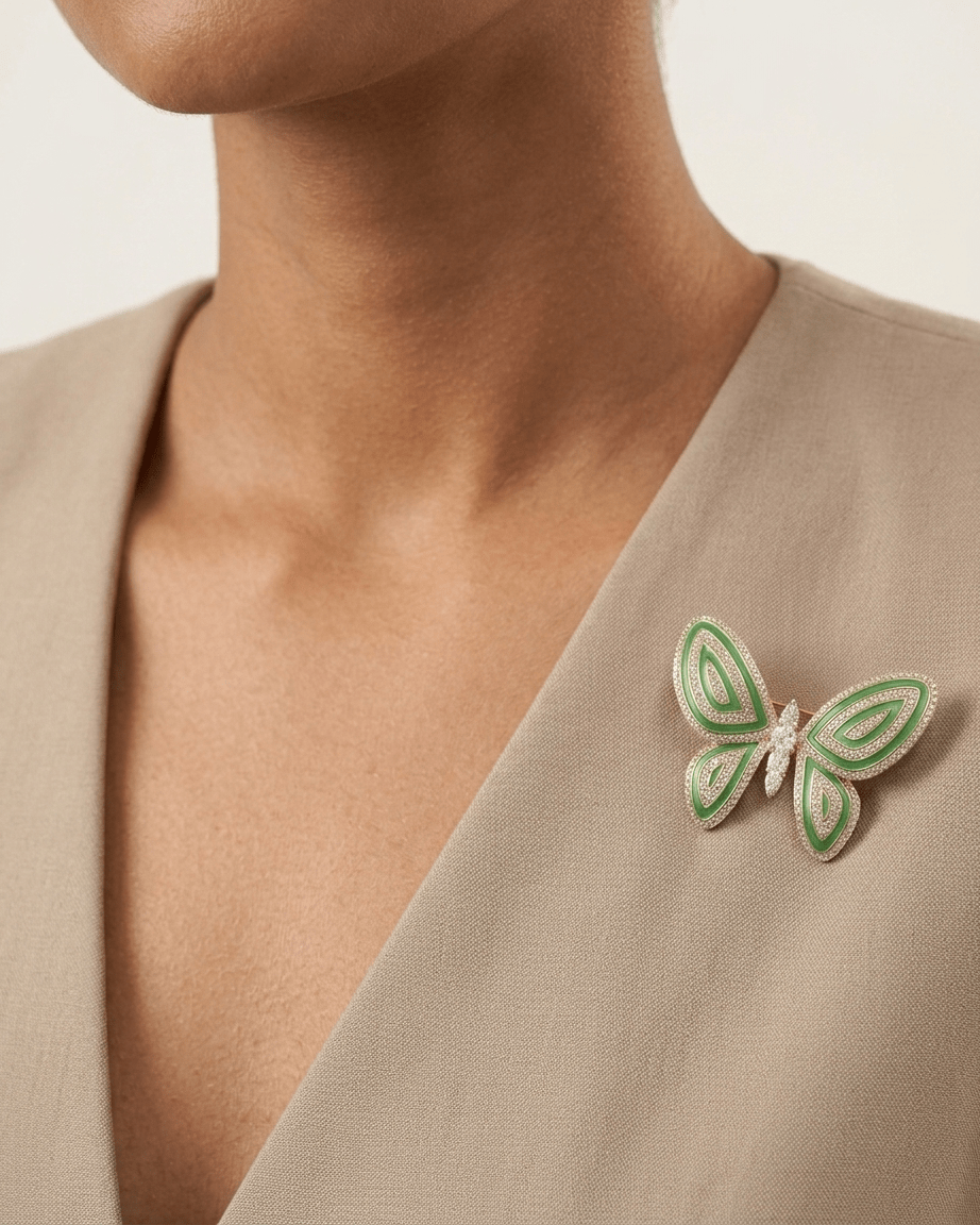 Butterfly - Brooch | Lapel Pin - Foramour Jewels - 18K Gold Plated - Sweat, water proof