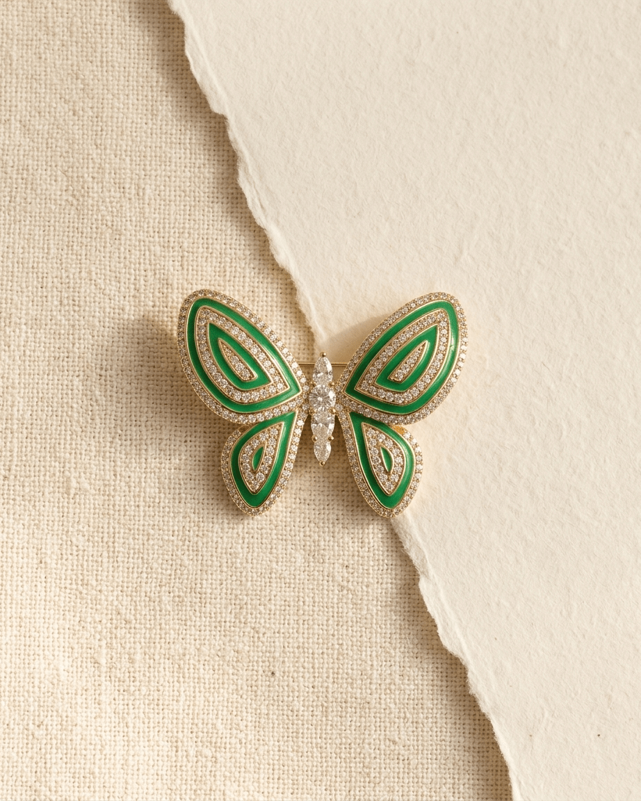 Butterfly - Brooch | Lapel Pin - Foramour Jewels - 18K Gold Plated - Sweat, water proof