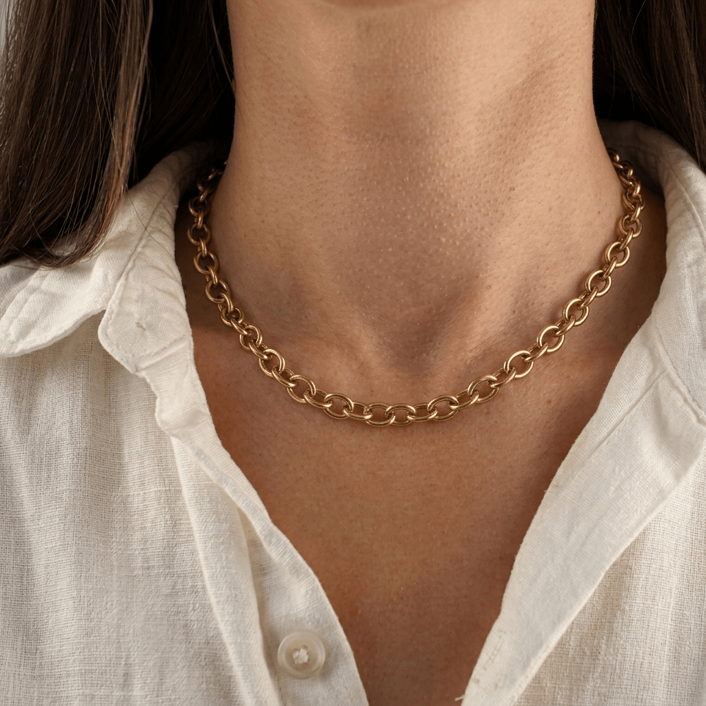 Cable Chain - Foramour Jewels - 18K Gold Plated - Sweat, water proof