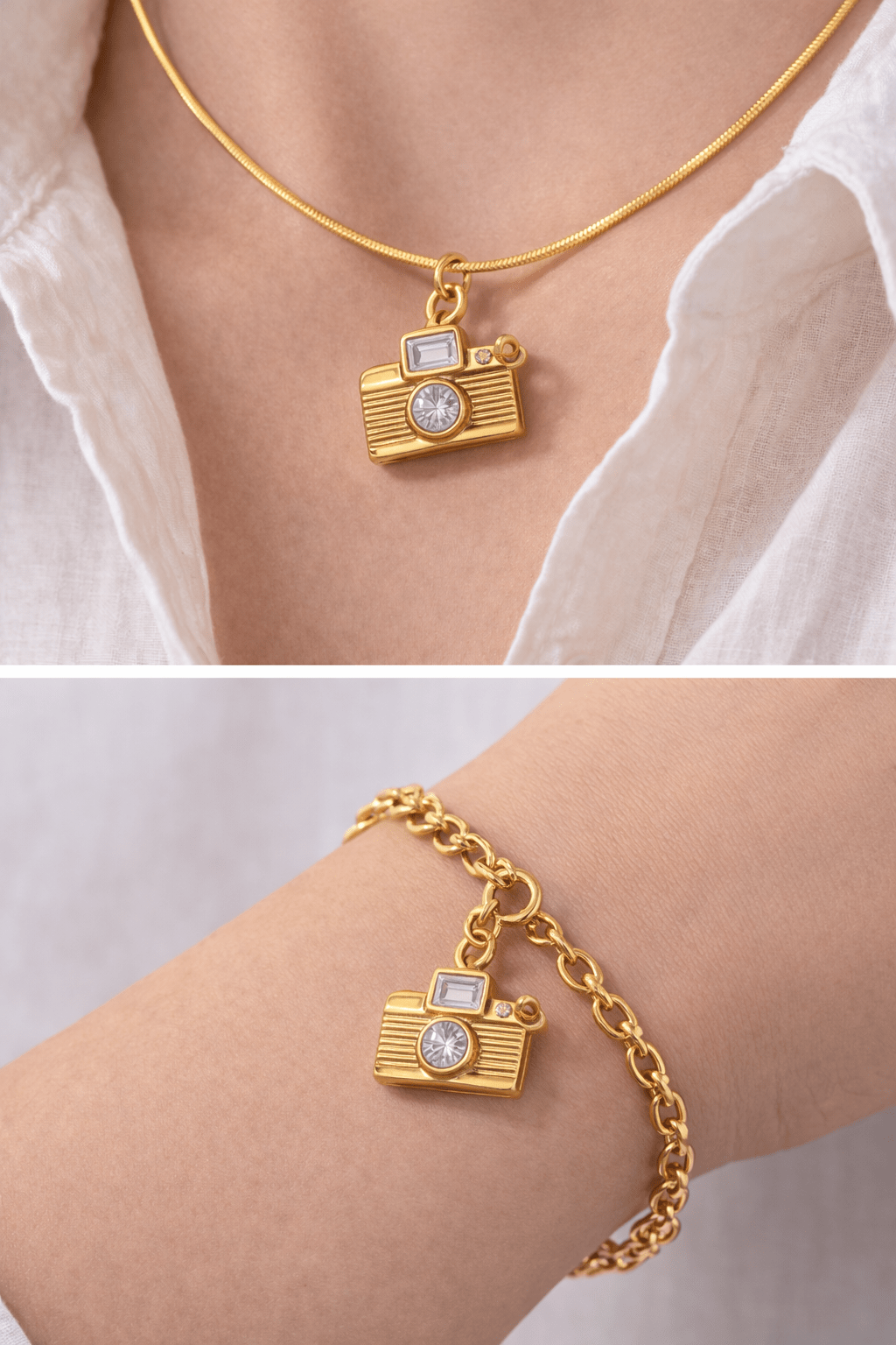 Camera - Charm - Foramour Jewels - 18K Gold Plated - Sweat, water proof
