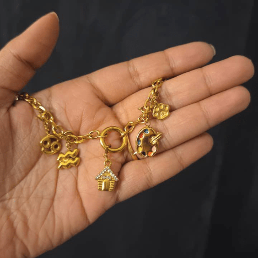 Charm Bracelet - Foramour Jewels - 18K Gold Plated - Sweat, water proof