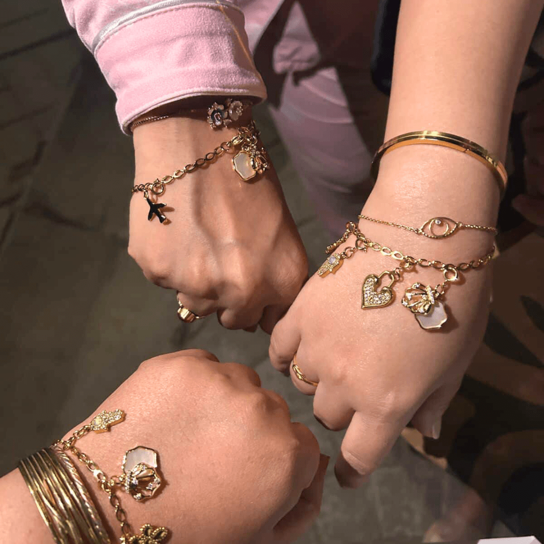 Charm Bracelet - Foramour Jewels - 18K Gold Plated - Sweat, water proof