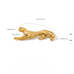 Cheetah Brooch | Crystal Spotted Wild Cat - Foramour Jewels - 18K Gold Plated - Sweat, water proof