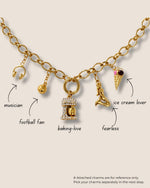 Choose Charm necklace chains & styles - Foramour Jewels - 18K Gold Plated - Sweat, water proof