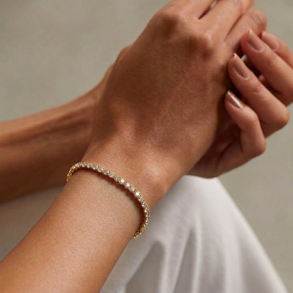 Classic Tennis - Bracelet - Foramour Jewels - 18K Gold Plated - Sweat, water proof