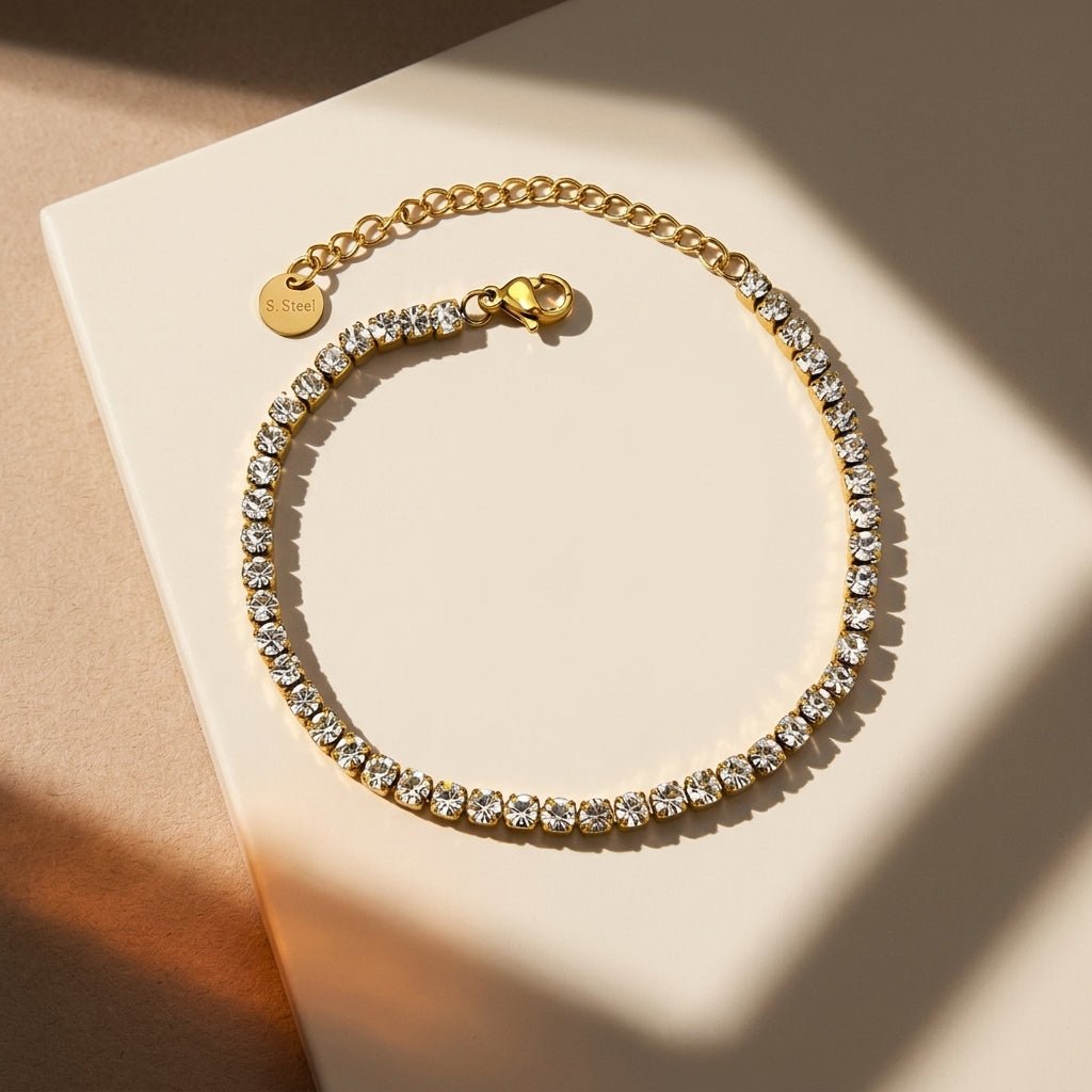 Classic Tennis - Bracelet - Foramour Jewels - 18K Gold Plated - Sweat, water proof