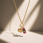 Couch Potato Charm Necklace - Foramour Jewels - 18K Gold Plated - Sweat, water proof