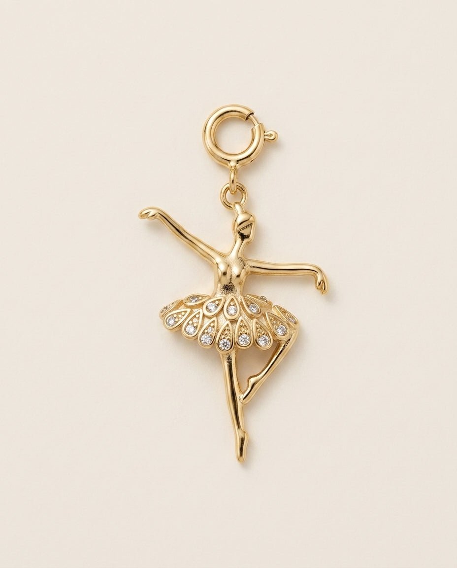 Dancing En Pointe | Ballerina shoes - Charm - Foramour Jewels - 18K Gold Plated - Sweat, water proof