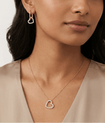 Dangling Heart CZ Set - Foramour Jewels - 18K Gold Plated - Sweat, water proof