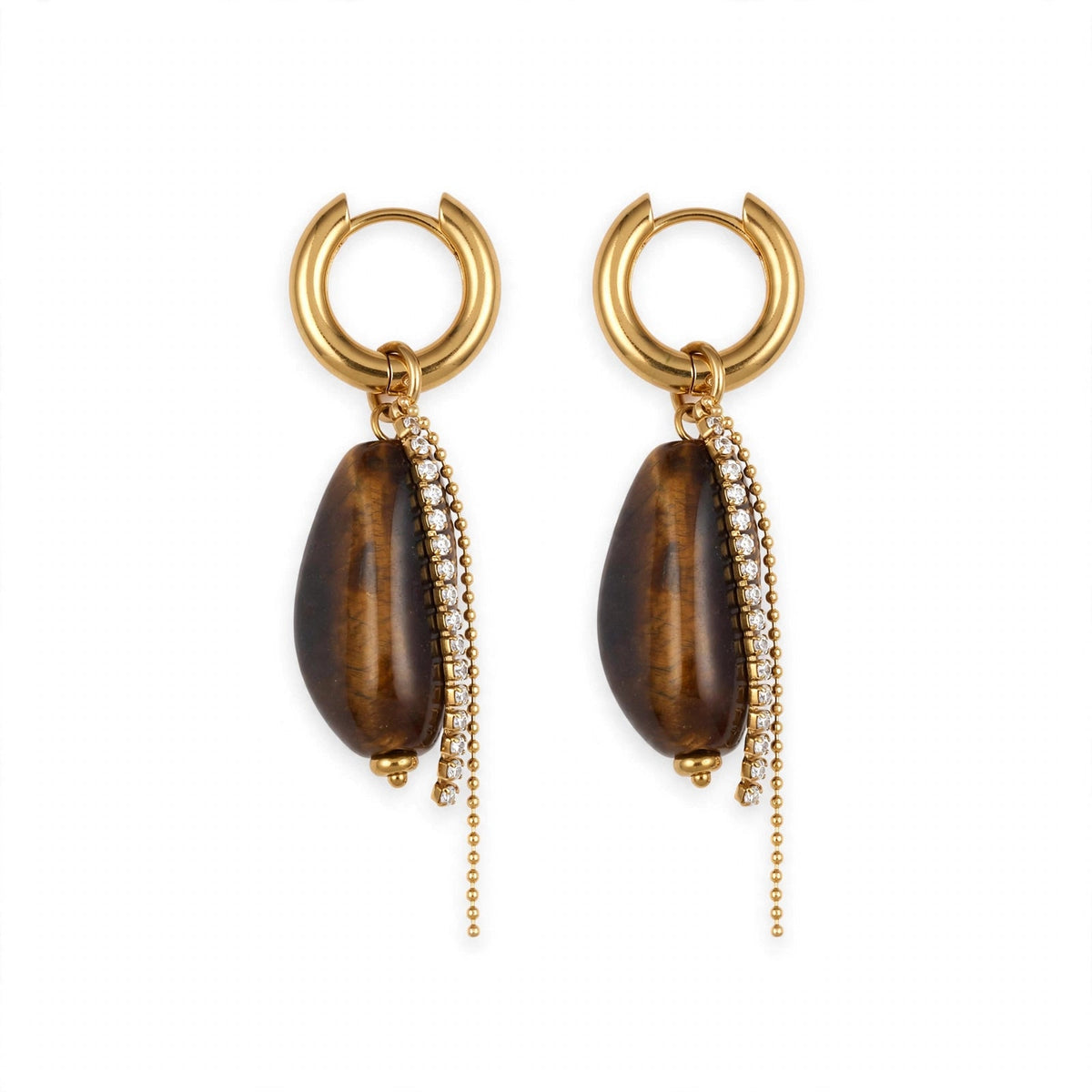 Date Drop Earrings - Foramour Jewels - 18K Gold Plated - Sweat, water proof