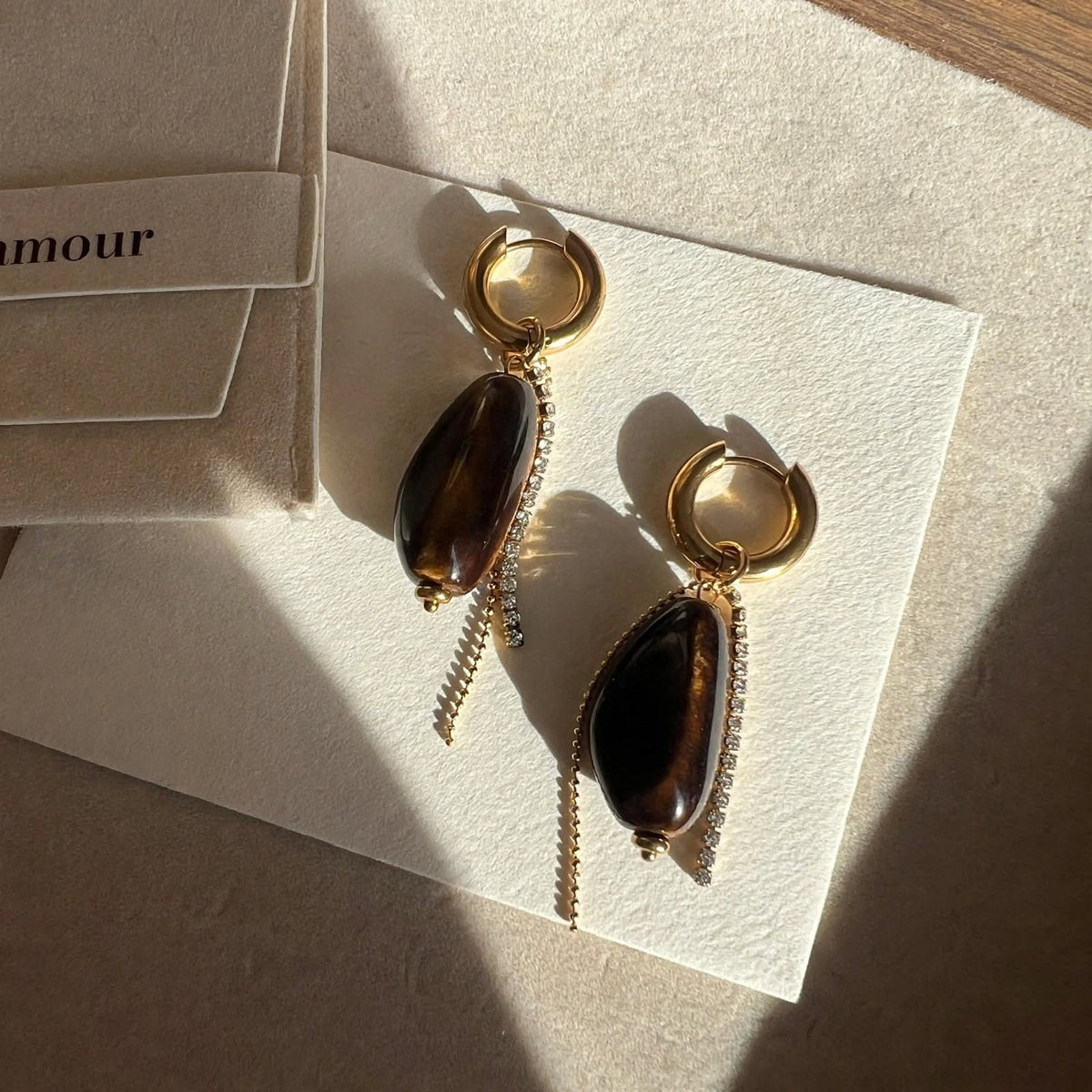 Date Drop Earrings - Foramour Jewels - 18K Gold Plated - Sweat, water proof