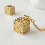 Dice - Charm - Foramour Jewels - 18K Gold Plated - Sweat, water proof