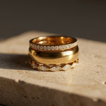 Dome & Marquise - Ring stack - Foramour Jewels - 18K Gold Plated - Sweat, water proof