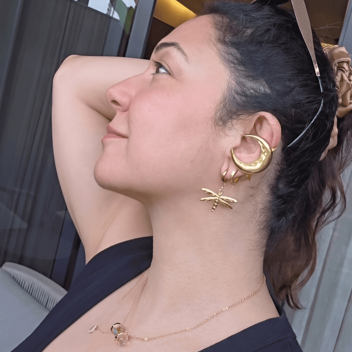 Dragonfly - Earrings - Foramour Jewels - 18K Gold Plated - Sweat, water proof