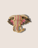 Elephant face- Brooch | Lapel Pin - Foramour Jewels - 18K Gold Plated - Sweat, water proof