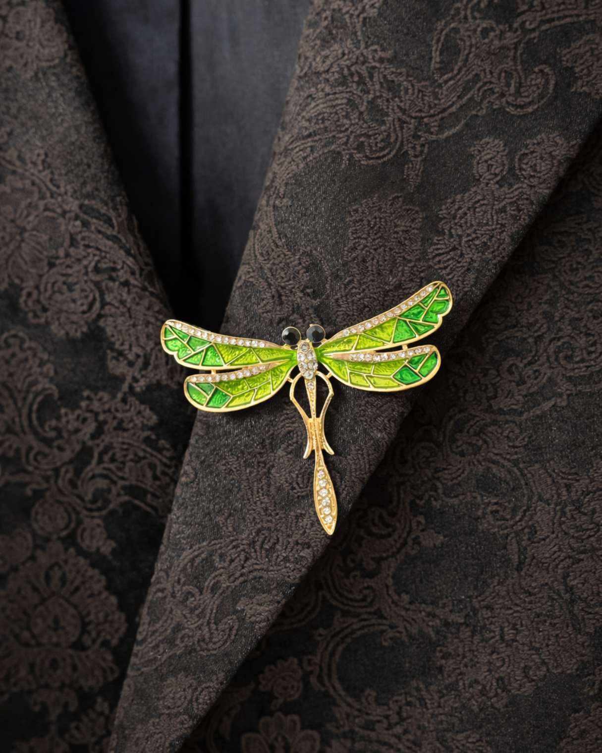 Enamel Dragonfly- Brooch | Lapel Pin - Foramour Jewels - 18K Gold Plated - Sweat, water proof