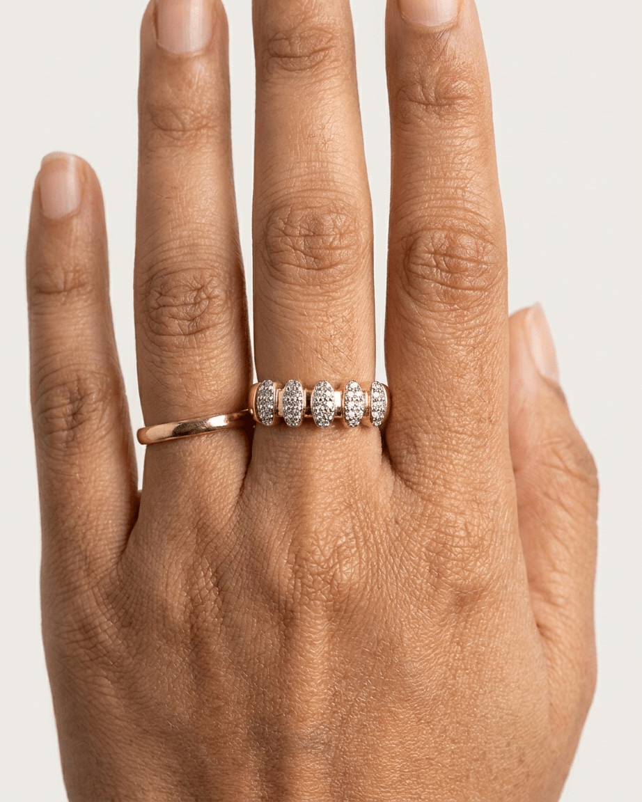 Fivefold - Ring - Foramour Jewels - 18K Gold Plated - Sweat, water proof