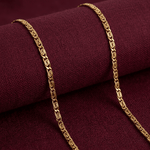 Flat Scroll S-Link Chain - Foramour Jewels - 18K Gold Plated - Sweat, water proof