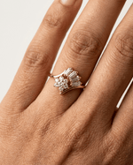 Flower Baguette - Ring - Foramour Jewels - 18K Gold Plated - Sweat, water proof