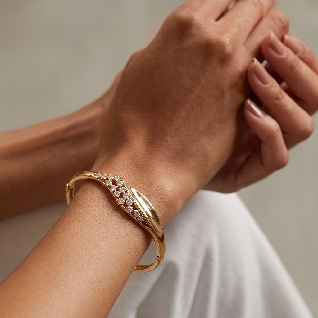 Fluid crystals - Bracelet - Foramour Jewels - 18K Gold Plated - Sweat, water proof