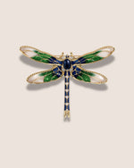 Garden Dragonfly- Brooch | Lapel Pin - Foramour Jewels - 18K Gold Plated - Sweat, water proof