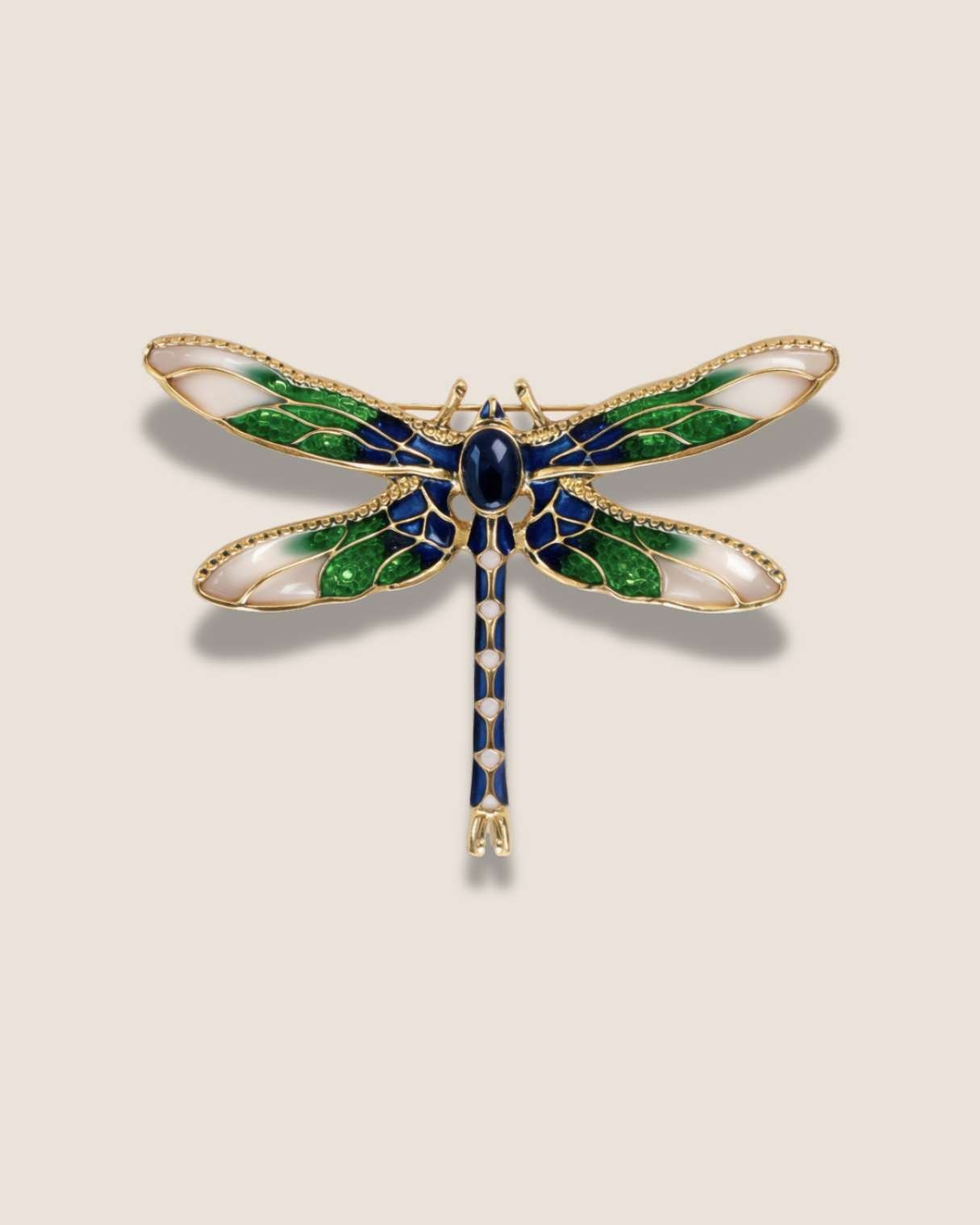 Garden Dragonfly- Brooch | Lapel Pin - Foramour Jewels - 18K Gold Plated - Sweat, water proof