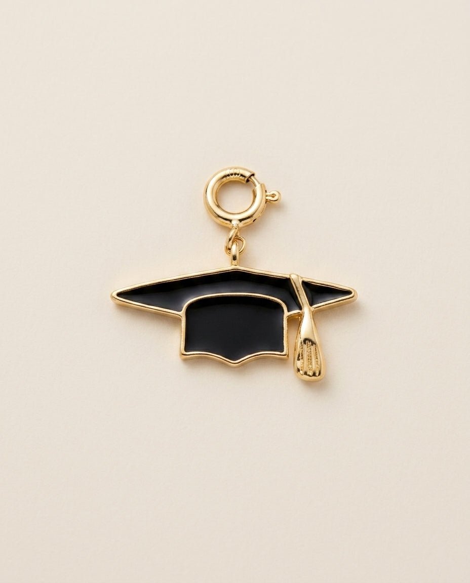 Graduation cap - Charm - Foramour Jewels - 18K Gold Plated - Sweat, water proof