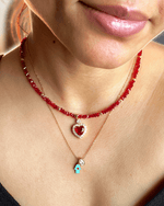Hamsa Pear CZ Necklace - Foramour Jewels - 18K Gold Plated - Sweat, water proof