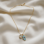 Hamsa Pear CZ Necklace - Foramour Jewels - 18K Gold Plated - Sweat, water proof