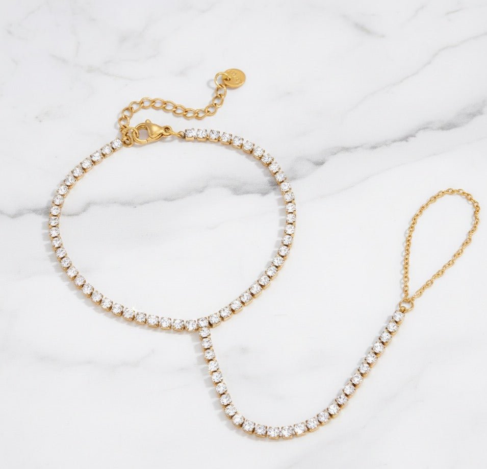 Hand Ring Chain - Bracelet - Foramour Jewels - 18K Gold Plated - Sweat, water proof