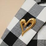 Heart - Brooch | Lapel Pin - Foramour Jewels - 18K Gold Plated - Sweat, water proof