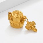 Honey Pot & Bee Charm - Foramour Jewels - 18K Gold Plated - Sweat, water proof