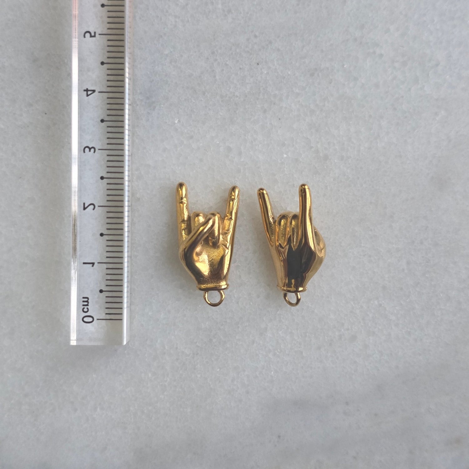 Horned Hand - Charm - Foramour Jewels - 18K Gold Plated - Sweat, water proof