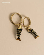 Koi Fish Enamel Earrings - Foramour Jewels - 18K Gold Plated - Sweat, water proof