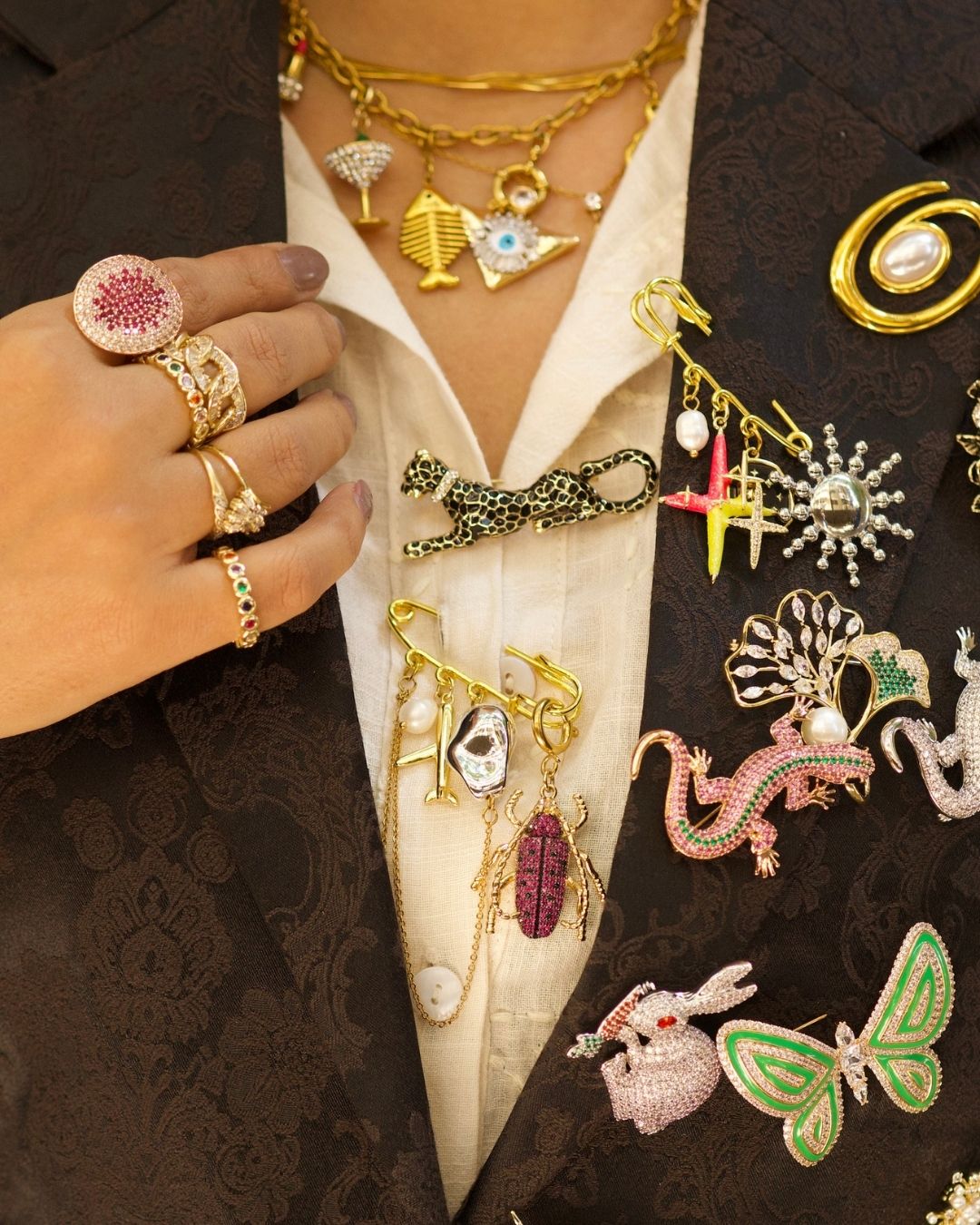 Leopard - Brooch | Lapel Pin - Foramour Jewels - 18K Gold Plated - Sweat, water proof