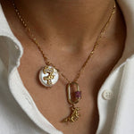 Lucky 7 & Horse Charm Necklace - Foramour Jewels - 18K Gold Plated - Sweat, water proof