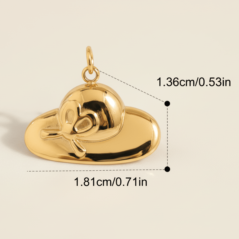 Main Character Cowboy Hat — Charm - Foramour Jewels - 18K Gold Plated - Sweat, water proof