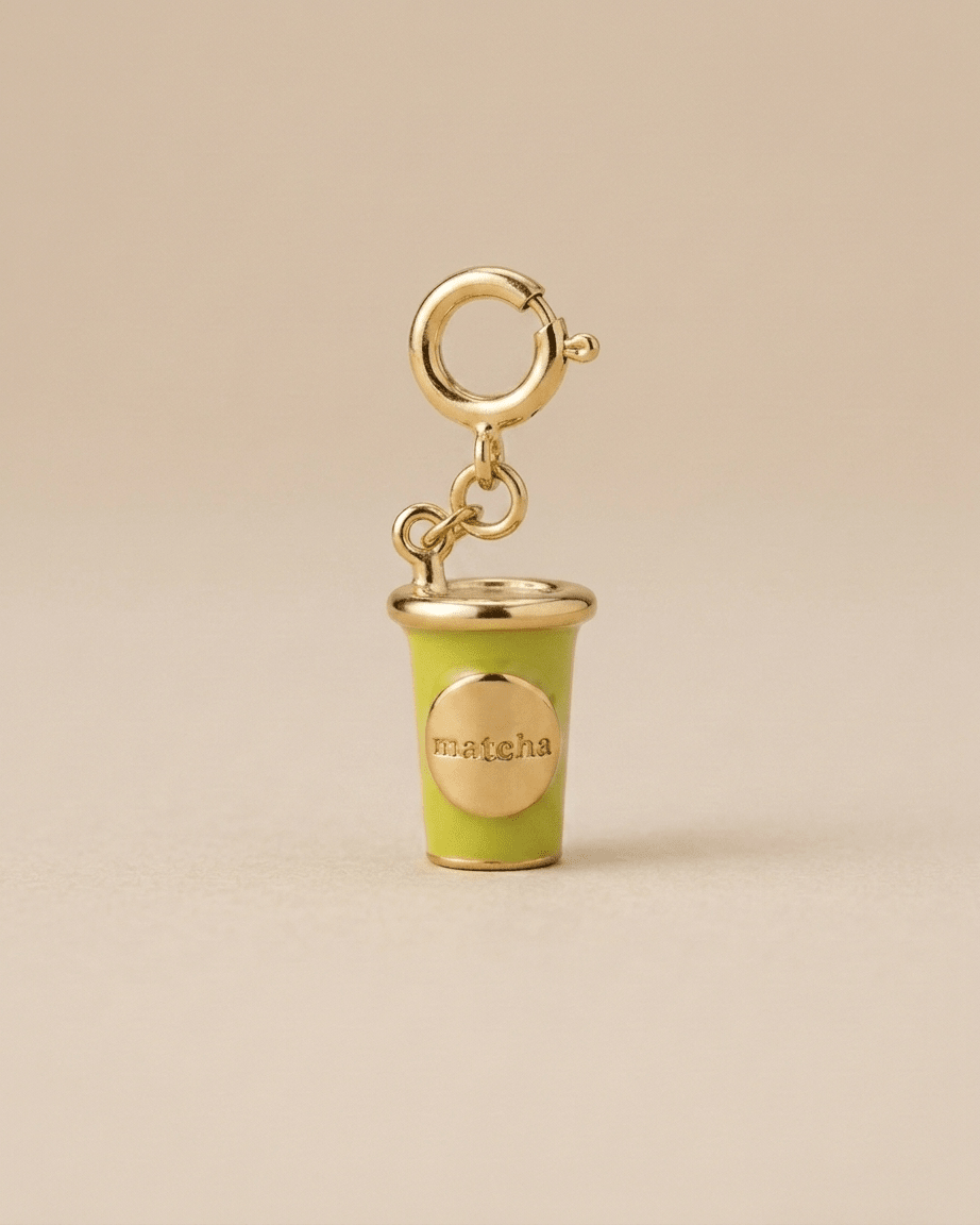 Matcha Cup - Charm - Foramour Jewels - 18K Gold Plated - Sweat, water proof