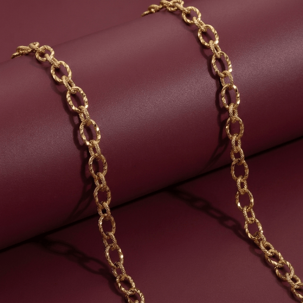 Mixed Link Rope & Twist Chain - Foramour Jewels - 18K Gold Plated - Sweat, water proof