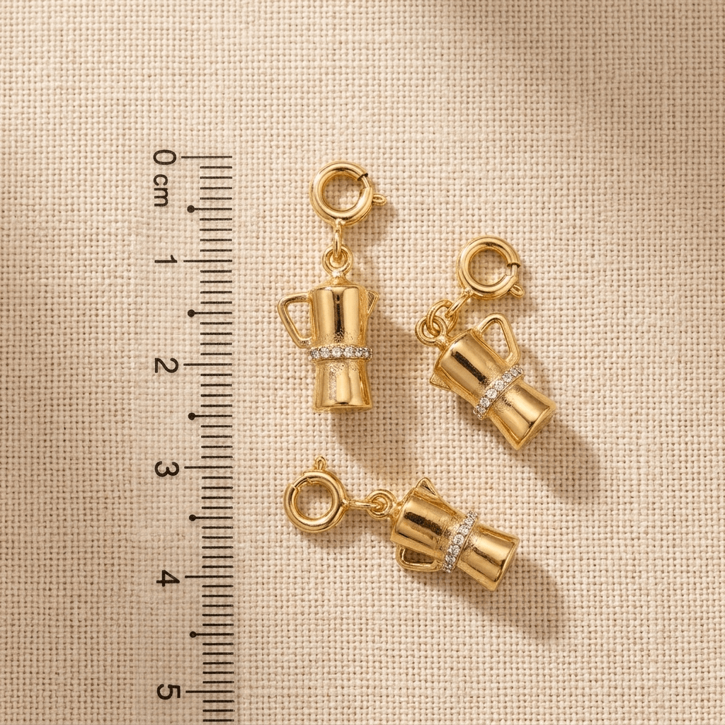 Moka Pot Coffee Charm - Foramour Jewels - 18K Gold Plated - Sweat, water proof