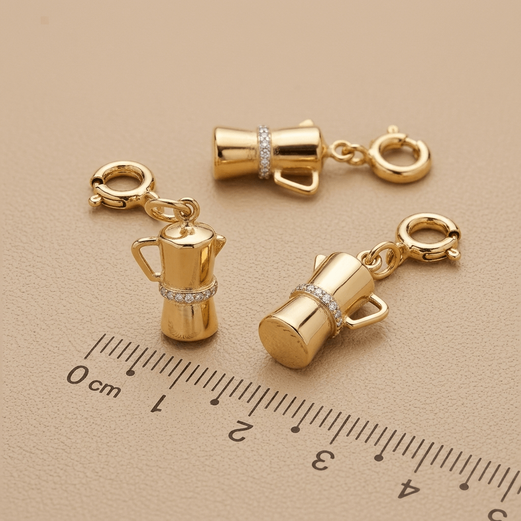 Moka Pot Coffee Charm - Foramour Jewels - 18K Gold Plated - Sweat, water proof