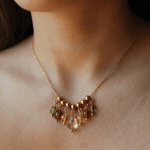 Multi Color 2 in One Necklace - Foramour Jewels - 18K Gold Plated - Sweat, water proof