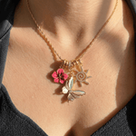 Nature Charm Necklace - Foramour Jewels - 18K Gold Plated - Sweat, water proof