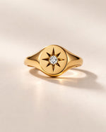 North Star signet - Ring - Foramour Jewels - 18K Gold Plated - Sweat, water proof