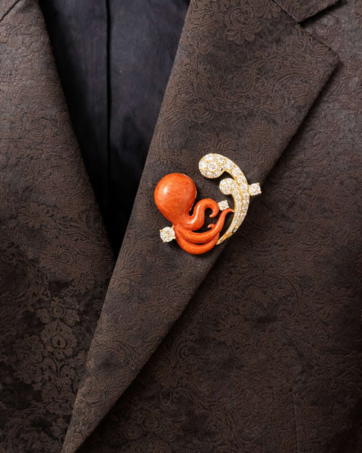 Octopus - Brooch | Lapel Pin - Foramour Jewels - 18K Gold Plated - Sweat, water proof