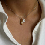 Pear Crystal Pendant Necklace - Foramour Jewels - Gold PVD designer jewellery & charms